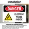 Signmission Electric Panel Inside Danger Sign, Vinyl Decal, 5in W x 3.5in L, 2PK OS-2PACK-DS-D-35-L-2203 - alternate 4